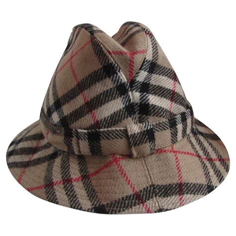 Burberry nova check baker boy hat Small *flaw wool check plaid 